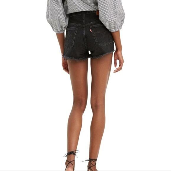 Levi’s 501 Original Cutoff Button Fly Shorts Black 32 NWT - Picture 3 of 14